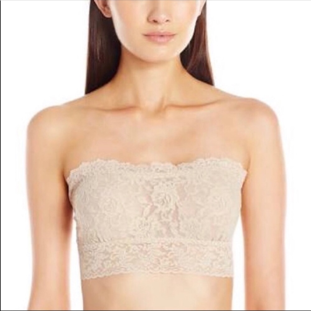 NWOT Hanky Panky Signature Lace Bralette Sz Large. Chai Nude